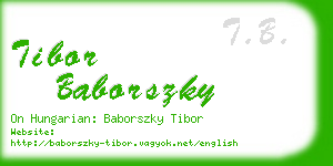 tibor baborszky business card